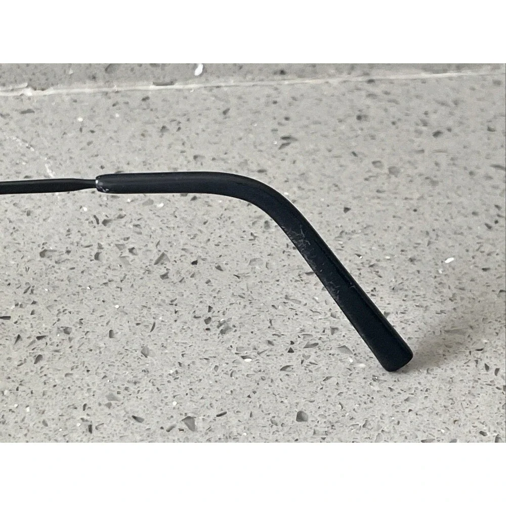 Head Lines Eyeglasses Frames ONLY 52-18-140 L101 C1 Half Rim Black rectangle